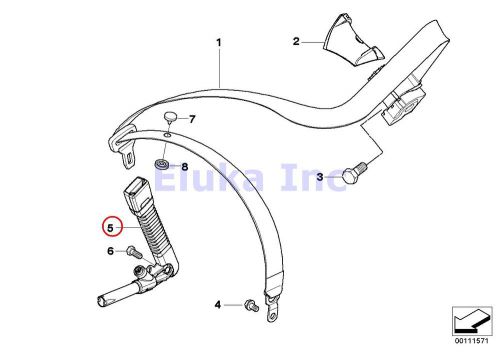 Bmw genuine safety belt seat belt receptacle with belt tensioner front left e82