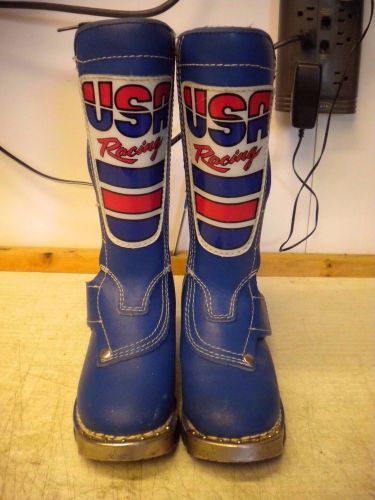 Usa racing off road motorcycle boots, little kids size 1 us fast/free shipping