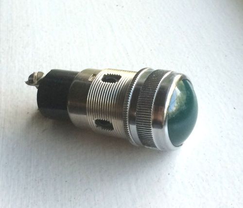 Vintage green dialco smooth lens dash gauge panel light hot rod old 1&#034; rare