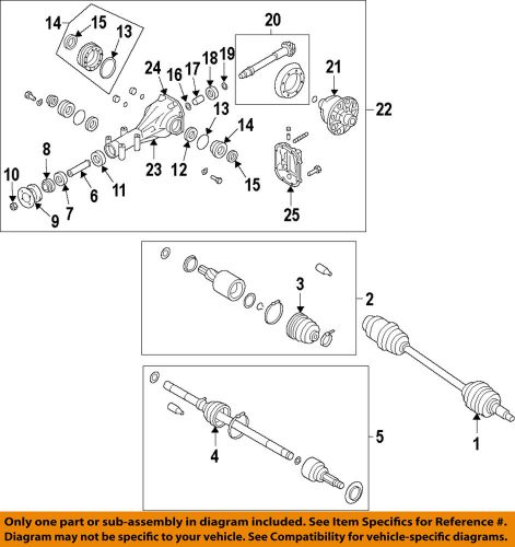 Subaru oem 13-15 xv crosstrek rear axle-inner cv joint 28492aj010