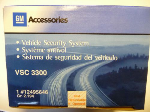 New sealed oem gm vehicle security alarm system vsc 3300 # 12495646 1994 - 2004