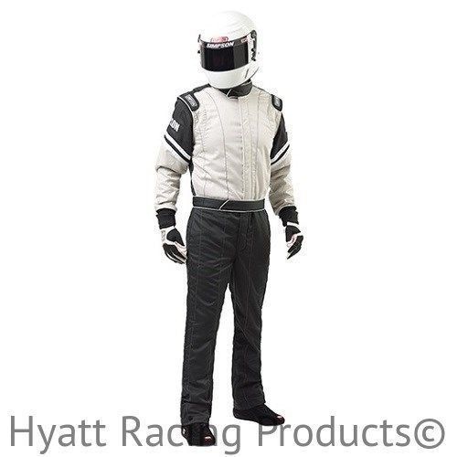 Simpson legend ii auto racing fire suit sfi-1 (large / gray)
