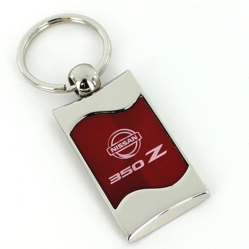 Nissan 350z red spun brushed metal key ring