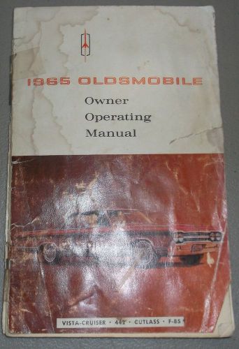 1965 oldsmobile vista cruiser 442 cutlass f-85 owners manual