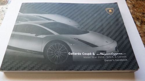 2008 lamborghini gallardo coupe &amp; superleggera owners manual x-shape-no rips-lo$