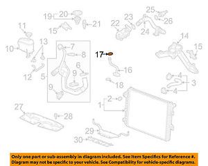 Gm oem radiator-by-pass pipe upper seal 94011602