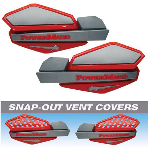 Powermadd star handguards polaris red/silver **new old stock** 34232