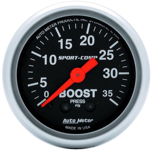 Auto meter 3304 sport-comp; mechanical boost gauge