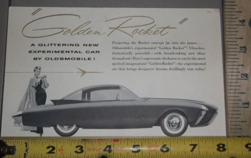 1956 oldsmobile golden rocket card experimental brochure