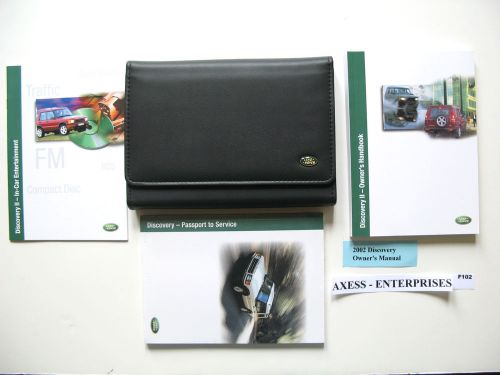 02 - 2002 land rover discovery ii owners operators manuals books set + case f102