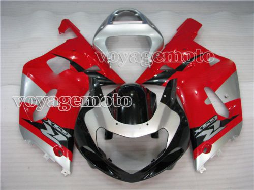 Red silver black fairing fit for 2001-2003 suzuki gsxr 600 750 injection plastic