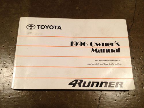 1996 toyota 4runner owners manual free shipping!