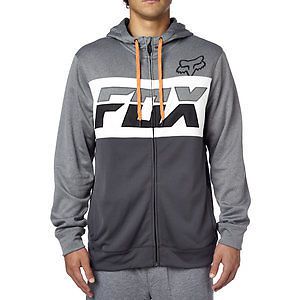 Fox racing tearoff mens zip up hoody charcoal/gray