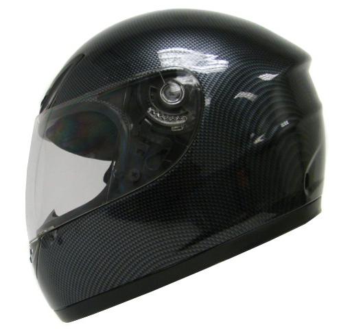 Carbon fiber full face motorcycle scooter street sport bike helmet sz. l/large