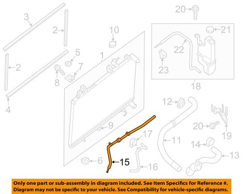 Nissan oem 2015 pathfinder 3.5l-v6 radiator-oil cooler line 216313ka0e