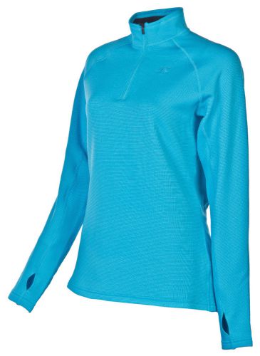 Klim womens blue elevation snowmobile 1/4 zip base layer jacket snocross snow