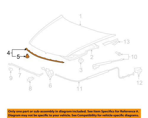 Honda oem 08-12 accord hood-front seal 74148te0a00