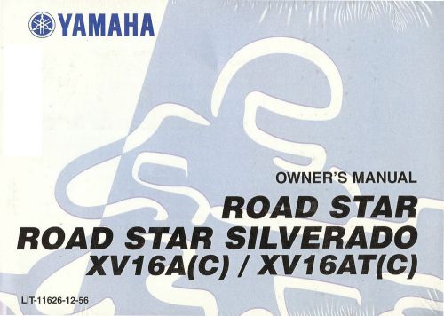 2001 yamaha road star 1600 motorcycle owners manual-new sealed-xv16a/t-silverado