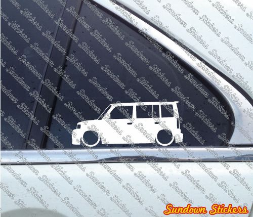 2x lowered low scion xb (2004-2007) car outline stickers  - s531