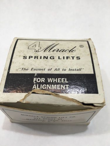 Vintage 4 miracle spring lifts, large 1-sf4 original box. for wheel alignment