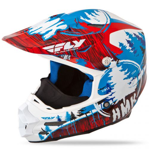 Fly racing f2 carbon pro hmk stamp 2015 snocross helmet red/blue