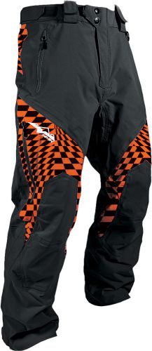 Hmk mens orange/checker peak 2 windproof/waterproof 3 in 1 snowmobile pant