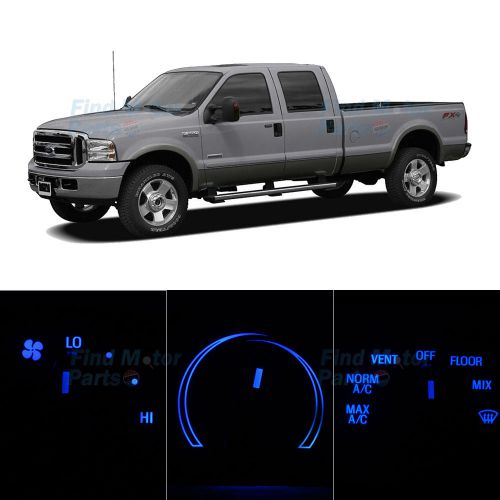 Led package ac climate heat bright blue bulb for 2005-2006 ford f-350 super duty