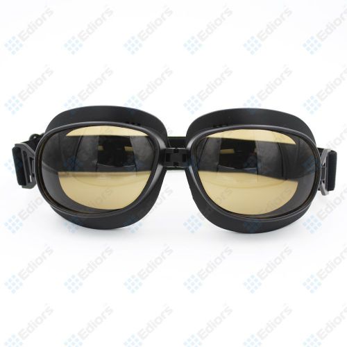 Cool aviator pilot cruiser motorcycle scooter atv goggles eyewear smoke lens