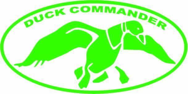 8" duck commander fluorescent  green  vinyl decal