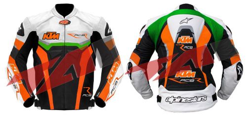 Motorbike motorcycle ktm racing leather jacket men &amp; women all size