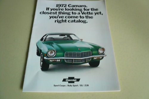 1972 camaro sales brochures