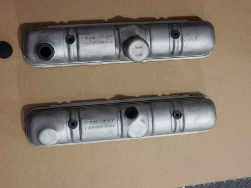 Buick 401 425 - nailhead valve covers - bead blasted and clean - no dents!