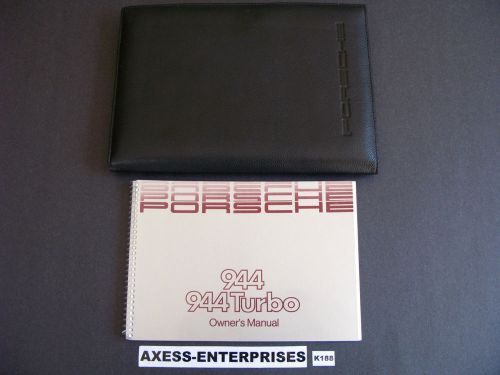 89 1989 porsche 944 / 944 turbo owners manual drivers book guide + pouch # k188