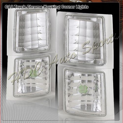 For 1994-1998 chevy silverado suburban chrome housing turn signal corner lights