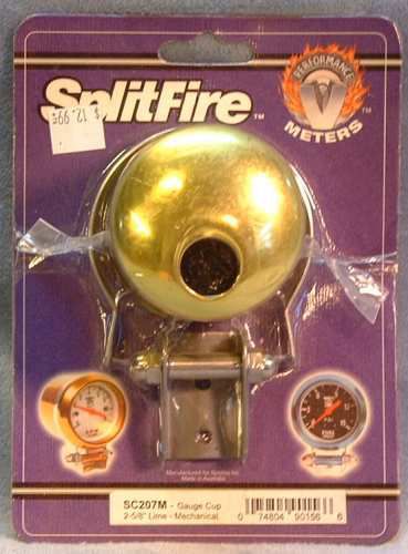 Splitfire 2-5/8 inch mechanical gauge cup lime sc207m