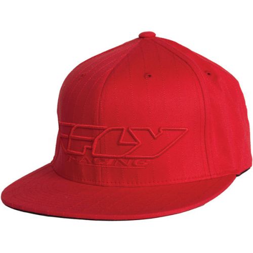 Fly racing corp. pinstripe mens flexfit hat red