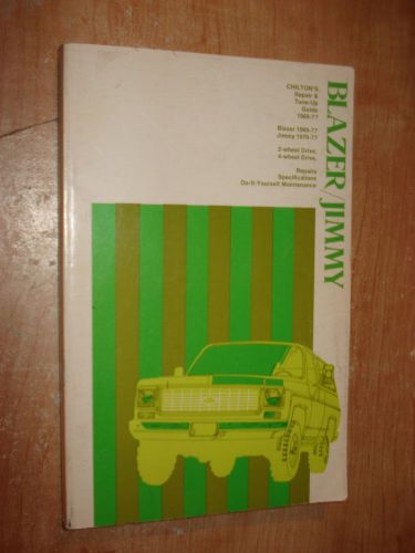 1969-1977 chevy blazer gmc jimmy shop manual service book chiltons repair 70 71