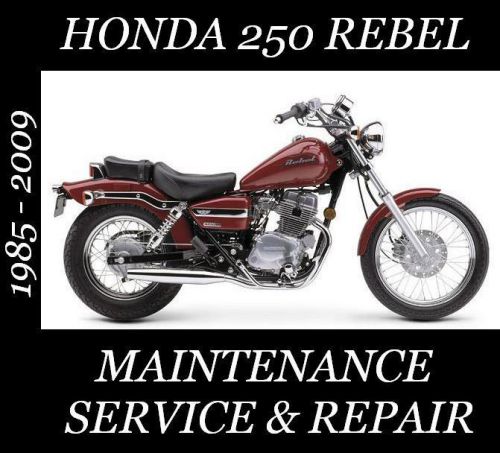 Honda 250 rebel cmx250 maintenance tune-up service repair manual free shipping