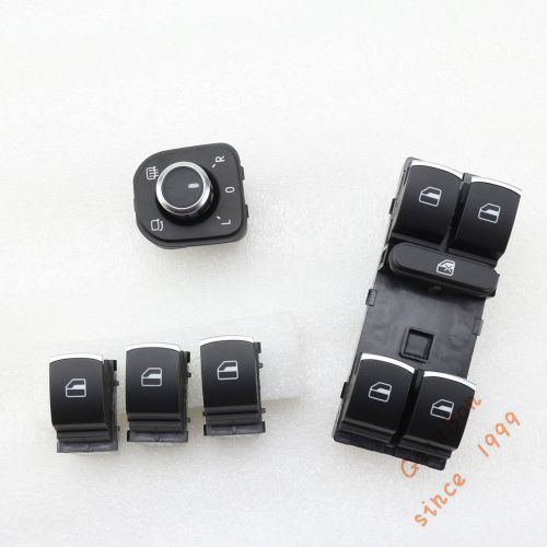 Oem chrome 5pcs set switch control for vw volkswagen jetta golf passat b6 cc