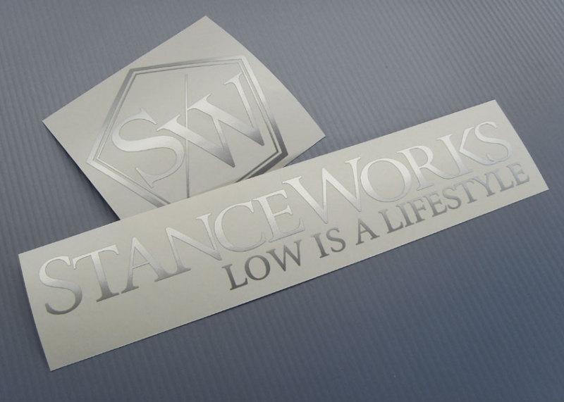 2 stanceworks low stickers decals illest fatlace bmw jdm canibeat e30 silver*00d