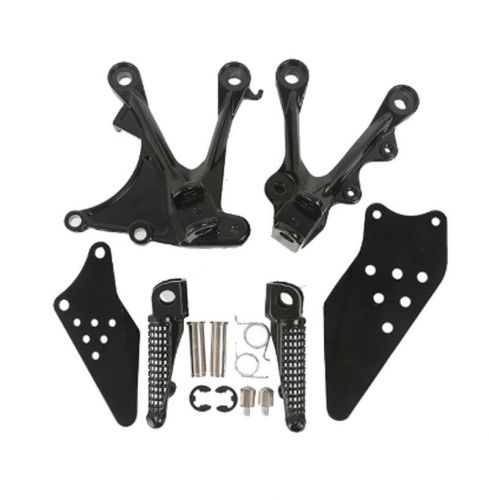 Professional black front foot pegs set for kawasaki ninja zx6r 2005-2008 06 07