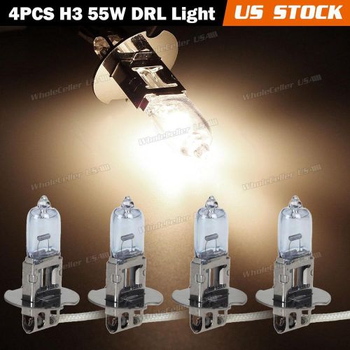 For bmw fog driving light &amp; daytime running light h3 halogen stock replace x 4