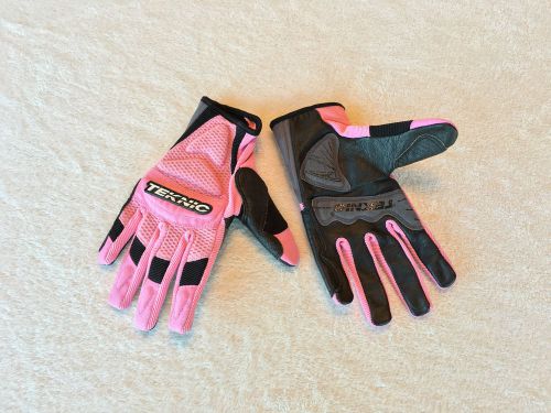 Teknic leather and mesh motorcycle gloves women&#039;s size m