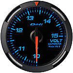 Defi racer gauge 52mm voltage meter df07004 blue