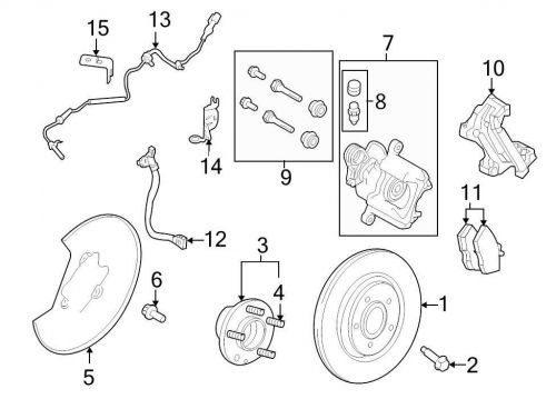 Ford oem disc brake caliper cg1z2552a image 7