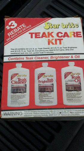 Star brite boat marine wood teak care kit : contains cleaner, brightner &amp; oil!