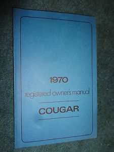 1970 mercury cougar owner&#039;s manual / owner&#039;s guide book / good original!!!