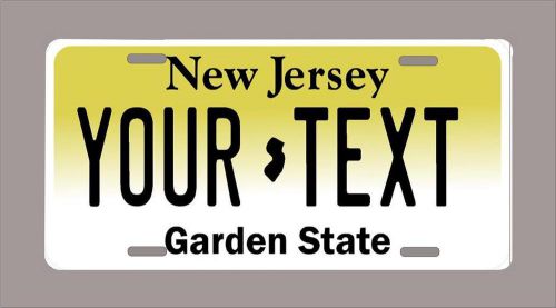 New jersey custom novelty license plate-your name or text 6&#034;x12&#034;