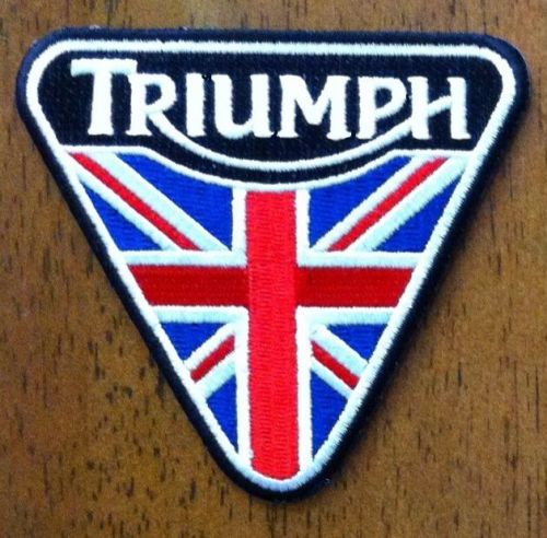 Triumph union jack patent plate patch,3 inch.bonneville america speedmaster new