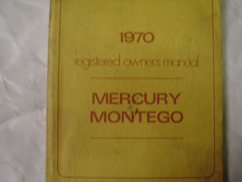 1970 mercury montego registered original owners manual used free shipping